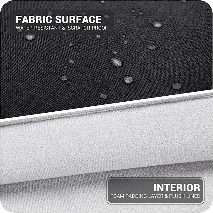 14-15 Inch Laptop Sleeve Bag Carrying Case Protective Computer Cover with Handle Shoulder Strap Compatible with 15 inch MacBook Air M5 M4 M3 M2 Acer ASUS HP Surface Dell Chromebook, Black