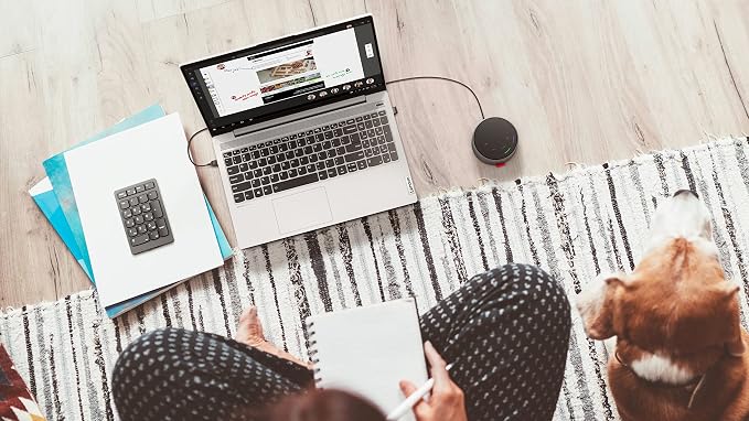 Lenovo Go Wired Speakerphone - Omni-Directional Mic - Plug-and-Play - USB-C Connectivity - Certified for Microsoft Teams, Gray