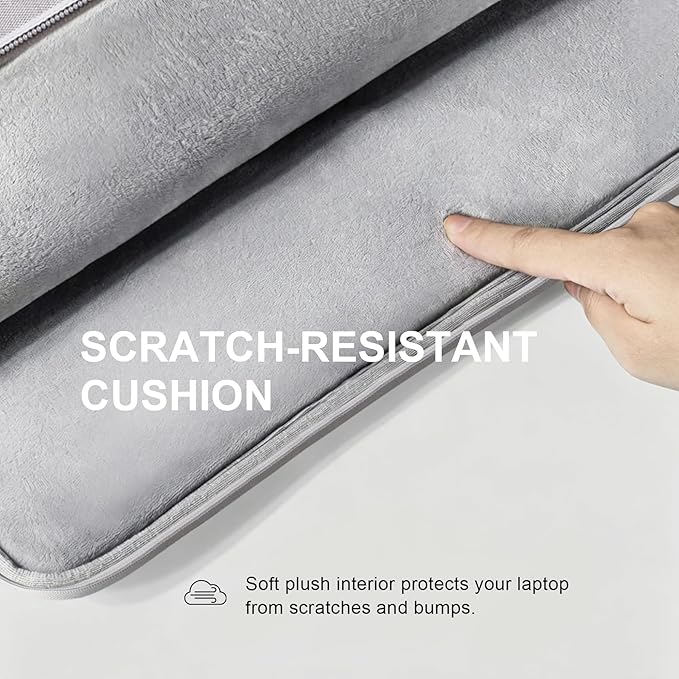 Lacdo 15-15.6 Inch Laptop Sleeve Case for Acer HP Lenovo Dell ASUS Laptop, Acer Aspire 15, HP Pavilion/Envy 15, Dell Inspiron/Latitude 15, Lenovo IdeaPad 15, ASUS ZenBook 15 Computer Bag, Gray