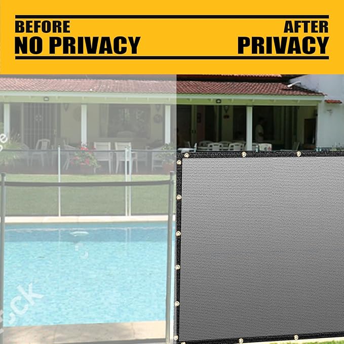 Customized 6' x 161' Green Fence Privacy Screen,with Bindings & Grommets,Heavy Duty for Gardens,Backyard,Patio,Tennis Court,Pool,Construction Project, Outdoor Events, We Make Custom Sizes