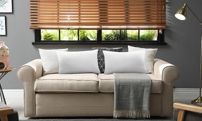 Utopia Bedding 14x22 Pillow Inserts, Set of 2, White – Indoor Decorative Throw Pillows for Bed, Sofa & Couch – Soft, Supportive & Fluffy Cushion Inserts