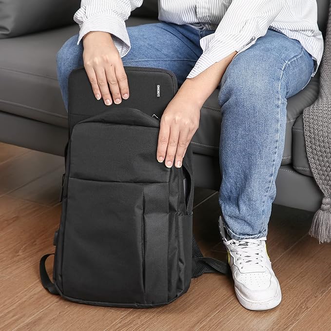 Portable Monitor Case 15.6 Inch, Protective Carrying Sleeve for Most 16.1/15.6 in Monitors, Water Resistant Portable Laptop Display Bag with Accessory Pocket, Size-15.3"x9.8" Black