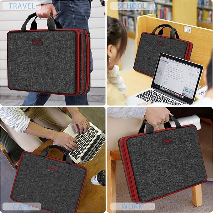 ZINZ Expandable Laptop Case 15.6 Inch Sleeve, Protective Carrying Case Compatible with MacBook Neo 16", MacBook Pro 16"/15.4", Dell XPS 16" and Most 15" 15.6" 16" Notebook，B01RD01
