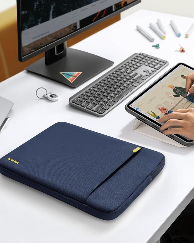 tomtoc 360° Protective Tablet Sleeve for 2026 iPad Air 11-inch (M4/M3/M2), iPad Pro 11-inch (M5/M4/4th/3rd/2nd/1st Gen) with Magic Keyboard/Smart Keyboard Folio, 11" iPad Water-Resistant Tablet Case