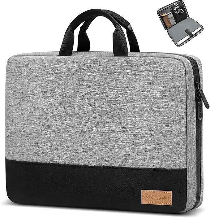 bagasin Laptop Sleeve Case 17 17.3 Inch, Slim Water Resistant TSA Laptop Cover with Handle Durable Protective Computer Carrying Case Compatible with HP Dell Lenovo Asus Notebooks