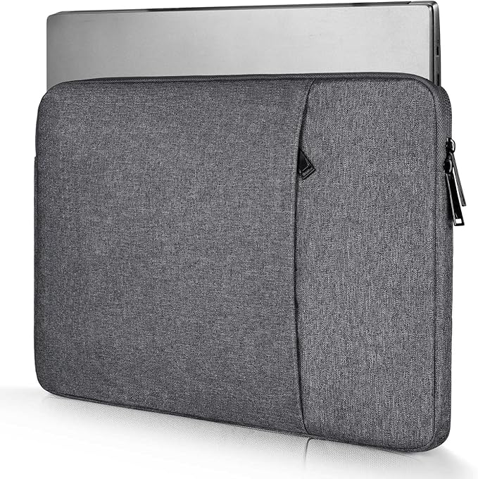 15.6 16 inch Laptop Case Sleeve for Dell 15 Laptop/16 Plus/Inspiron, Aspire Go 15/ Chromebook, Lenovo ideaPad/Yoga, Samsung Galaxy 16 Protective Carrying Computer Bag, Space Grey