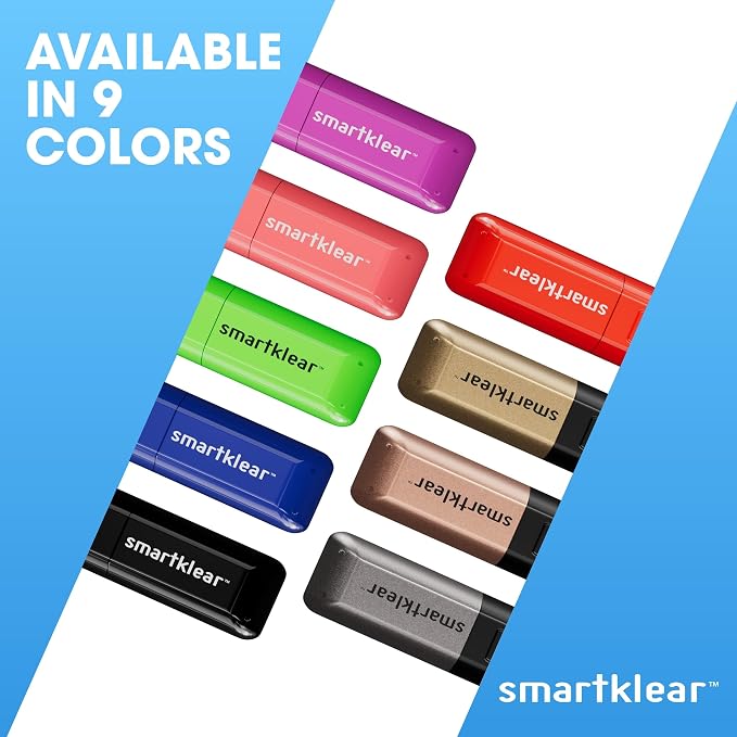 SmartKlear Smart Phone Screen Cleaner - Compatible with iPhones, Androids, and More - Cleaner with Carbon Microfiber Tech-Injected Red-1 Count (Pack of 1)