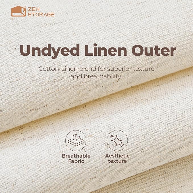 Cotton Linen Drawer Organizers for Baby Clothes, 20Pack Multi-Size Nursery Dresser Dividers for Clothes, Premium Foldable Storage Bins for Bedroom, Closet and Diaper Table, Beige