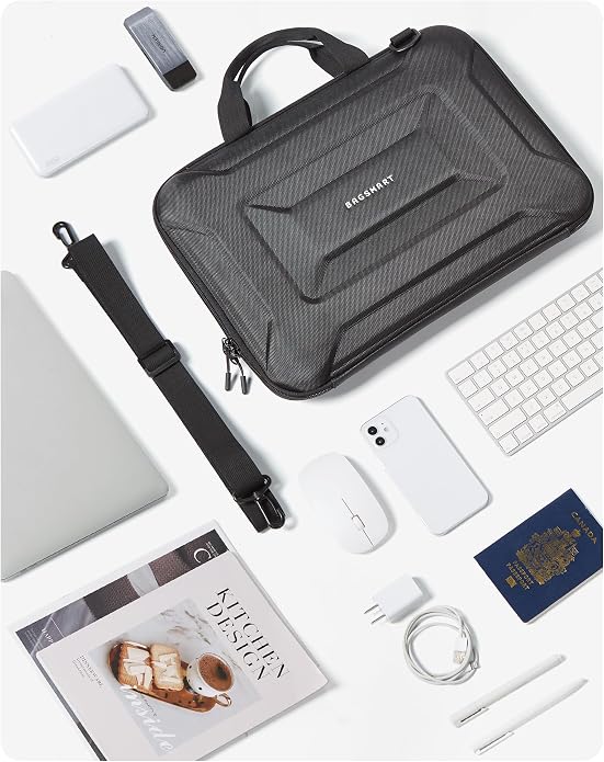 BAGSMART 15.6-16 inch Laptop Computer Case with Strap,Shockproof Waterproof Laptop Bag with Sturdy Handle