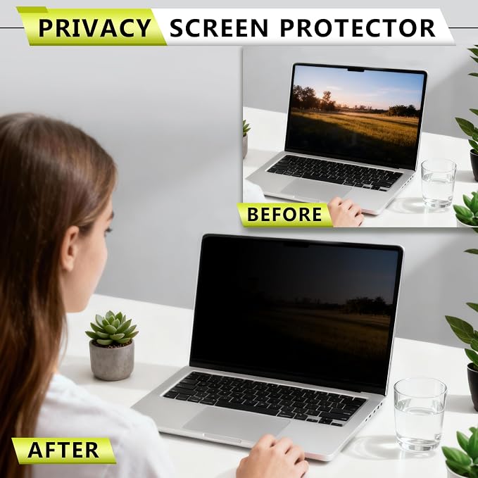 11.6 Inch Laptop Privacy Screen Protector for 16:9 Aspect laptop，11.6" Anti Glare Blue Light Filter Security Shield Compatible with Lenovo Hp Dell Acer Asus Thinkpad Envy Xps with Camera Cover