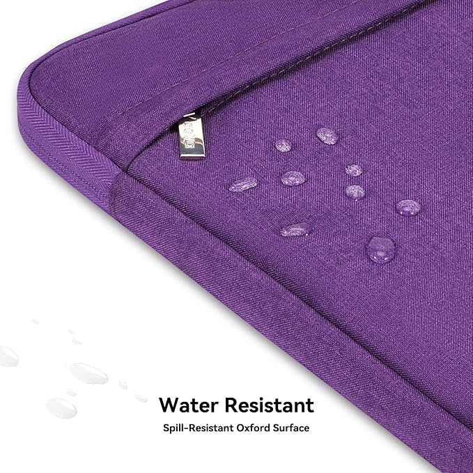 Voova Laptop Bag 15.6 Inch for Women, Waterproof Computer Sleeve Carrying Case with Shoulder Straps & Handle Compatible with Macbook Air 15, MacBook Pro 15/16, 15-16 Inch Hp Dell Lenovo Asus, Purple