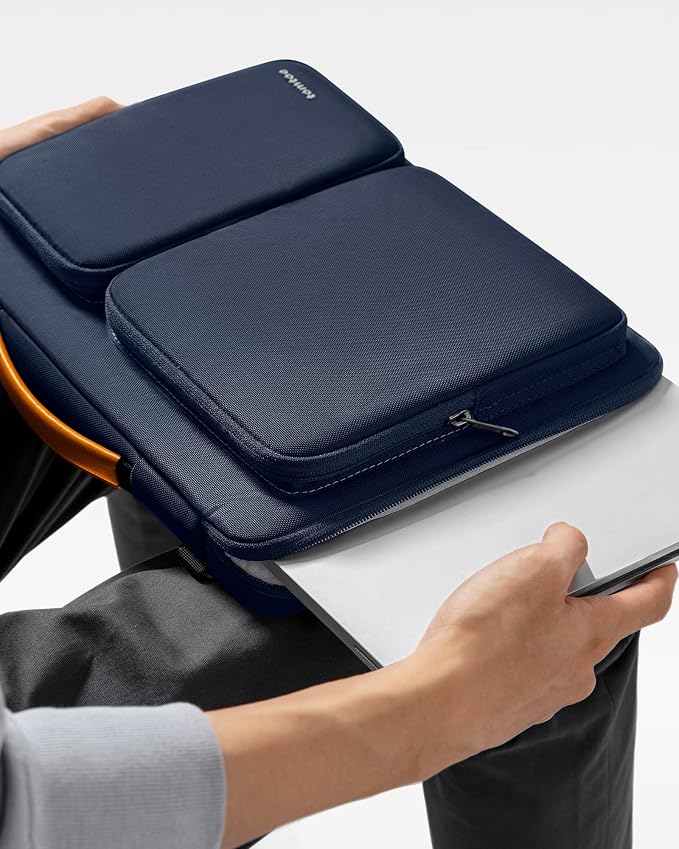 tomtoc Laptop Shoulder Bag for 2026 14 Inch MacBook Pro M5/M4/M3/M2/M1 Pro/Max 2026-2021, 13.5-14.4 Surface Laptop 7/6/Studio 2, Surface Book 3, 360 Protective Case Fit Asus VivoBook