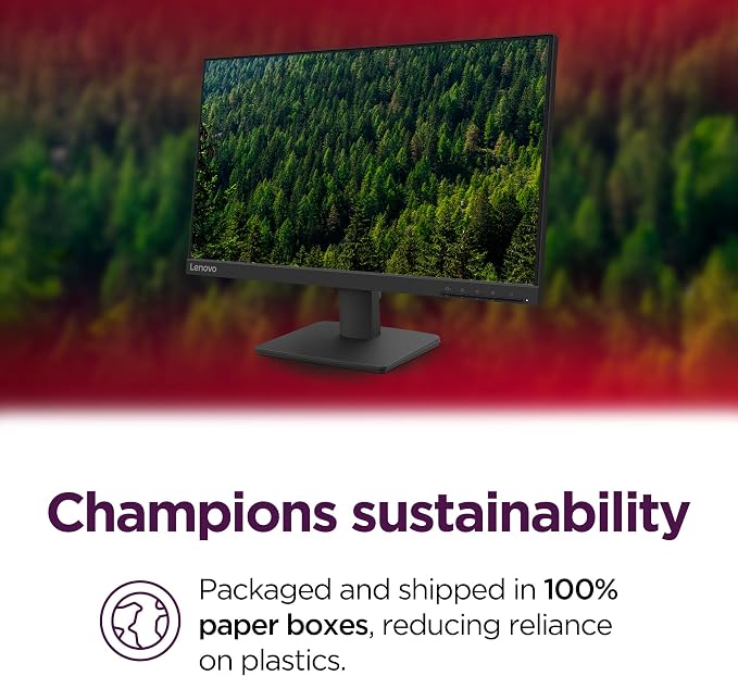 Lenovo L22-4e - Office Monitor - 21.5" FHD IPS Display - 100Hz Refresh Rate - 4 ms MPRT - 99% sRGB - Raven Black - Tilt Stand