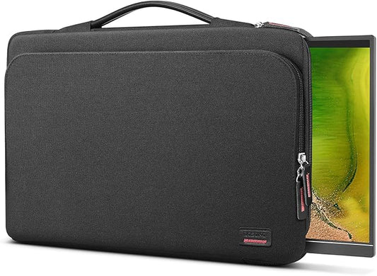 18.5 Inch Portable Monitor Case, 18.5 inch Protective Carrying Cover with PU Handle, Large Accessory Pocket and Water Resistant for Travel Monitor Bag Display Screen Sleeve, Black