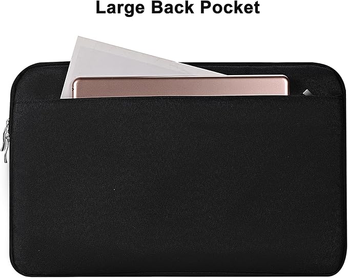 Portable Monitor Case 15.6 Inch, Protective Carrying Sleeve for Most 16.1/15.6 in Monitors, Water Resistant Portable Laptop Display Bag with Accessory Pocket, Size-15.3"x9.8" Black