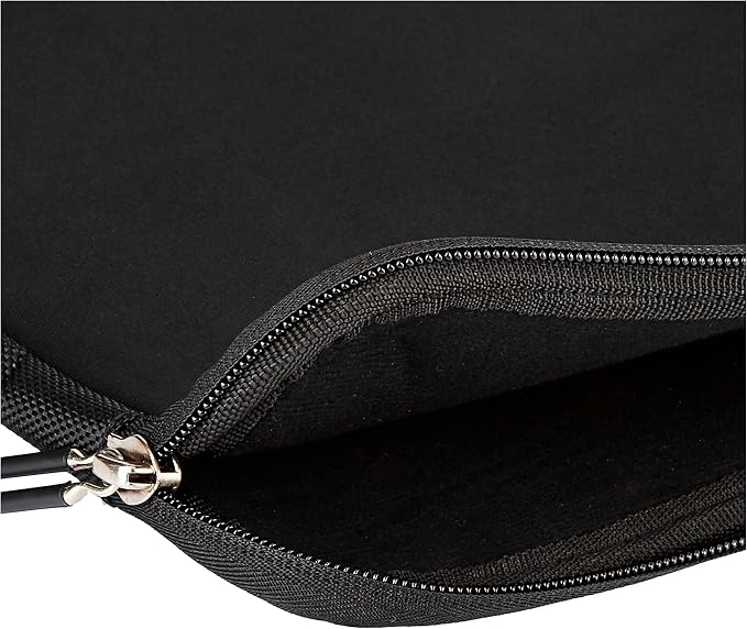Amazon Basics 11.6 inch Laptop Sleeve, Protective Case with Zipper - Black