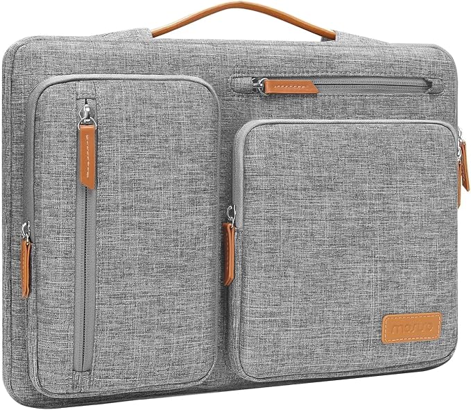 MOSISO 9-11 inch Tablet Sleeve Case for iPad A16 2025, iPad Air 11 inch M3 M2, iPad Pro 11 M4, iPad 10/9/8/7th, Galaxy Tab A9+/S9/S8/Plus 11, Side Open Carrying Bag with 4 Zipper Pockets, Gray