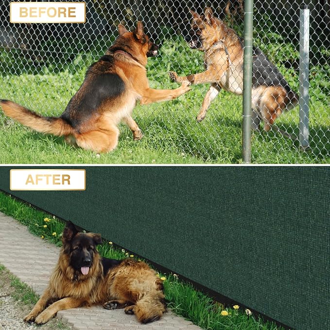 Privacy Fence Screen 6' x 18' Fencing Cover Heavy Duty Mesh Windscreen Cloth for Outdoor Garden Patio Backyard Chain Link Fence Green