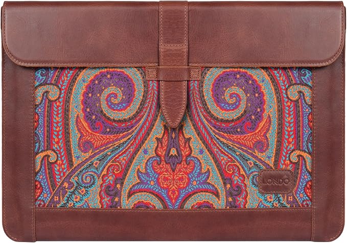 LONDO Leather Sleeve Compatible with MacBook Pro 16 & MacBook Pro 15 Inch (M5, M4, M3, M2, M1, Pro, Max), Premium Top Grain Leather Laptop Bag, 2020 to 2026 Models