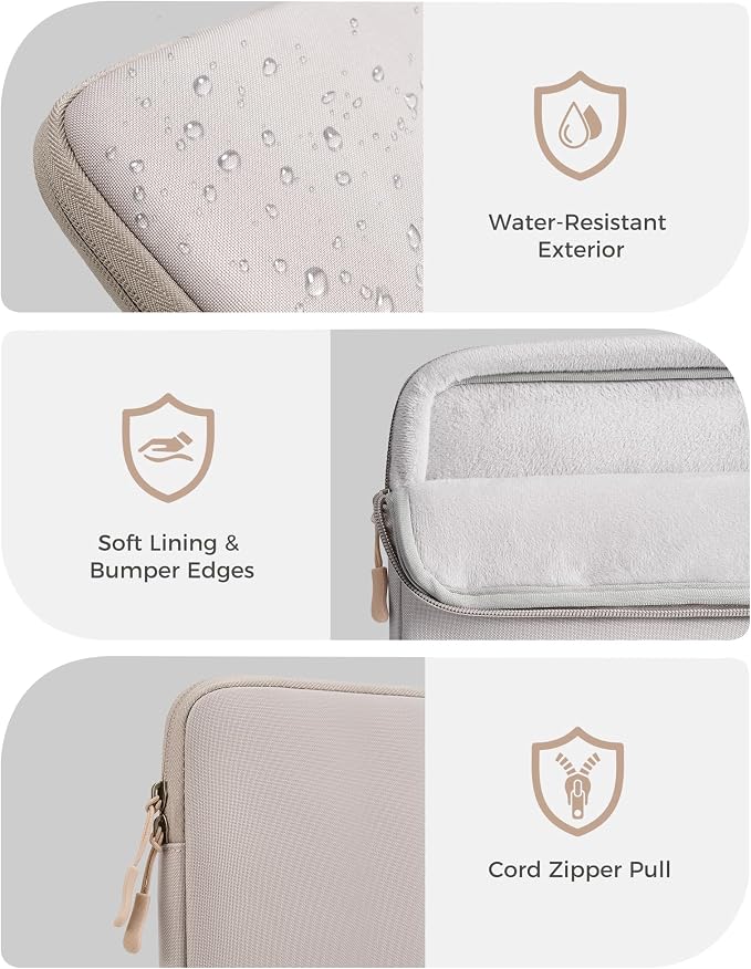 ProCase Laptop Sleeve for MacBook Neo 13 inch 2026 (Model A3404, A18 Pro), Protective Case with Soft Lining, Slim Travel Sleeve with Pocket for Accessories, Tailored for MacBook Neo 13” -Silver