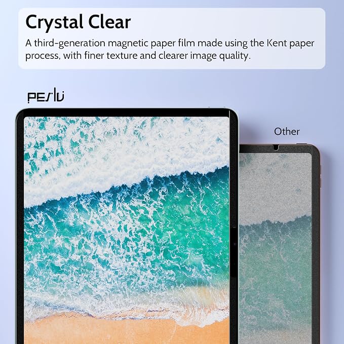 Peslv 2 Pack Magnetic Paperfilm for iPad Air 11 Inch (2024-2026, M2 M3 M4), Feel Like Writing Drawing On Paper, Matte Removable Anti Glare Fingerprint Screen Protector Blue Light Filter