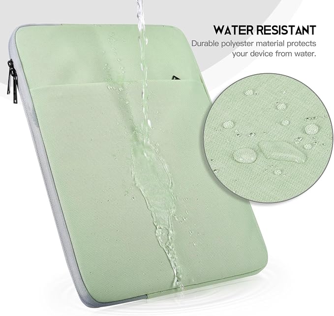 Laptop Sleeve Case 17 inch, Padded Shockproof Travel Carrying Bag for HP Laptop 17, HP Envy 17, Pavilion 17, OmniBook 7, ASUS Vivobook 17 Water-Resistant Computer Cover with Accessory Pocket -Green