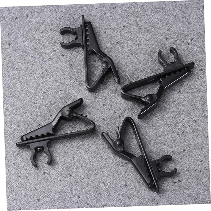 20pcs Mini Lapel Tie Clip Microphone Iron Clip for Mic Easy to Use for Voice Recording Video Conferencing Meetings