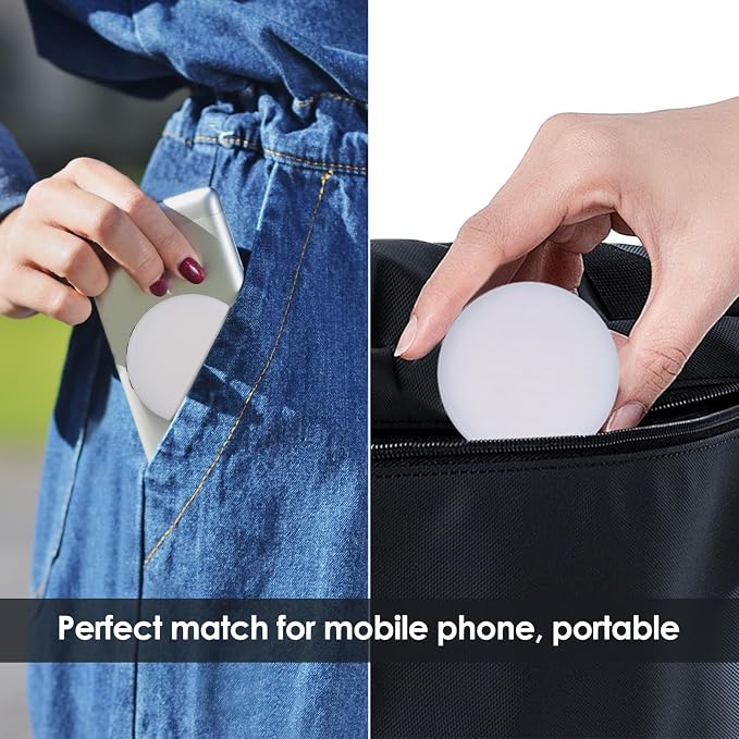 Magnetic Selfie Light, Portable Fold Selfie Light for iPhone, with Phone Mount Function, Light for Phone/iPad/iPhone/Camera, Fill-in Light for Photography/TikTok/Vlog/Video/Makeup/Conference (Gray)