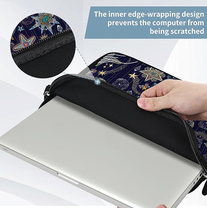 RICHEN Messenger Bag Carrying Case Sleeve with Handle Accessory Pocket Fits Laptops/Notebook/ebooks/Kids tablet/ipad (11-13.3 inch, Stars)