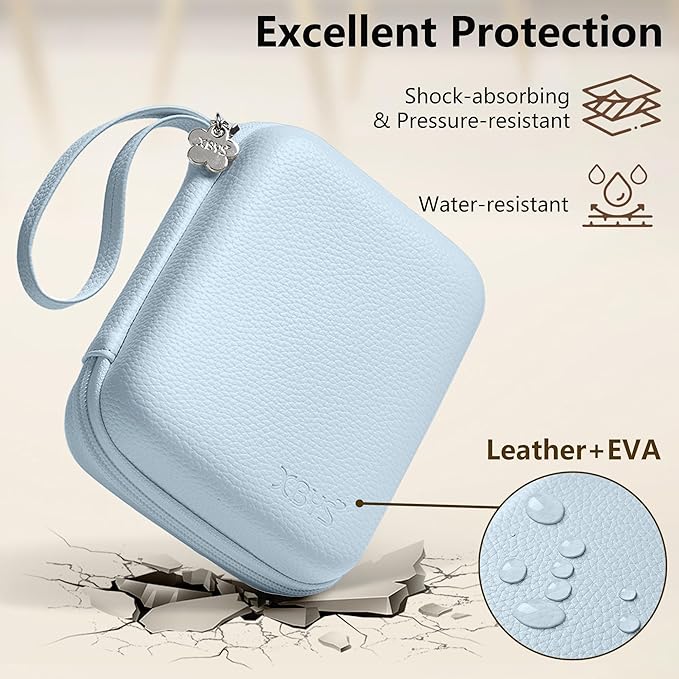 Charger Case for Macbook, Portable Tech Electronic Organizer Bag, Small Travel Storage Pouch for Laptop Accessories, MacBook Power Adapter, Charging Cords, USB Drives, Power Bank (Blue, L)