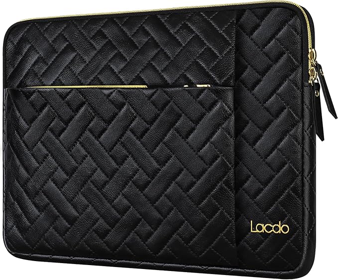 Lacdo 13 Inch Laptop Sleeve Case for 13 inch MacBook Air M5 A3449 (2026), M4 A3240 2025, M3 A3113, M2 A2681, M1 A2337 A2179 A1932 | 13 inch MacBook Neo A18 Pro A3404 (2026) Computer Bag, Elegant Black