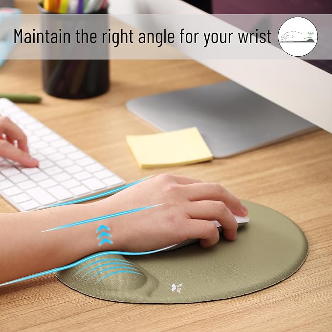 Mr. Pen- Ergonomic Mouse Pad with Wrist Rest, Breathable Fabric with Memory Foam Cushion, Non-Slip Rubber Base, Gel Mouse Pad with Wrist Support