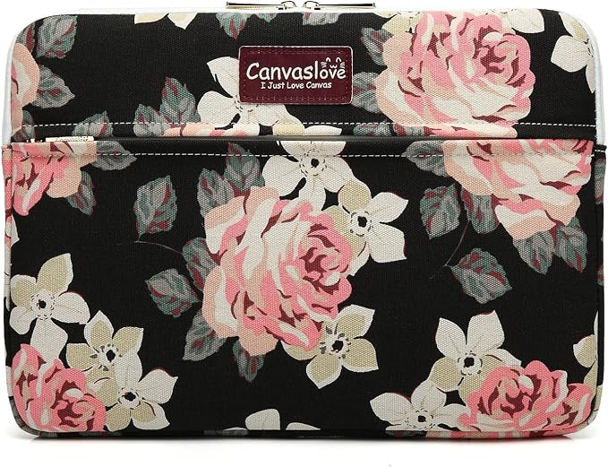 Laptop Sleeve Case Bag Cover with Pocket for MacBook Pro 16 and 16 inch HP Lenovo Dell ASUS Acer Notebook Computer (Pink Rose)