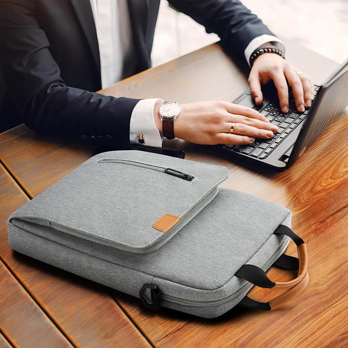 Vertical Laptop Case for 13-13.3 Inch MacBook Air/Pro 13 Inch iPad Pro/Air 12.9 Inch iPad Pro MacBook Neo A18, Waterproof Protective Lightweight Laptop Computer Cover Bag, Gray