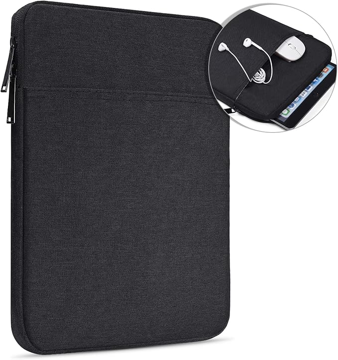 13 inch Laptop Sleeve Case for 2025 2024 Microsoft Surface Laptop7 Copilot+ PC 13.8" & 13.5" Surface Laptop 6/5/4, Water-Resistant Shockproof Tablet Bag Cover w/Accessory Pocket -Black