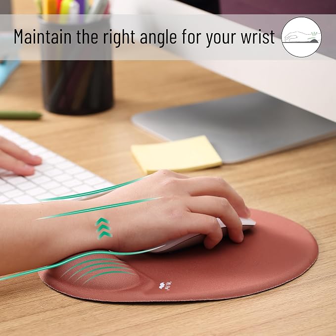 Mr. Pen- Ergonomic Mouse Pad with Wrist Rest, Breathable Fabric with Memory Foam Cushion, Non-Slip Rubber Base, Gel Mouse Pad with Wrist Support