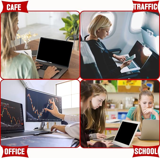 ZYY 34 Inch(diagonal) Computer Privacy Screen Filter (31 1/4 × 13 3/8) With Anti Glare, Anti UV Protection, Curved Monitor Privacy Screen Protector Film 21:9 Aspect Ratio For Desktop Computer Monitor