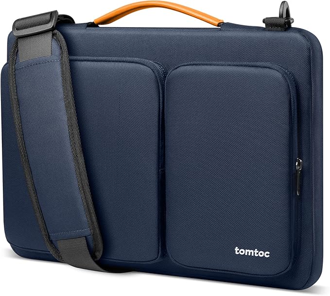 tomtoc 360 Protective Laptop Shoulder Bag for 15 Inch New 2026 MacBook Air M5/A3448, M4/A3241, M3/A3114, M2/A2941, 15 Inch Microsoft Surface Laptop 7/6, Water-Resistant Accessory Case