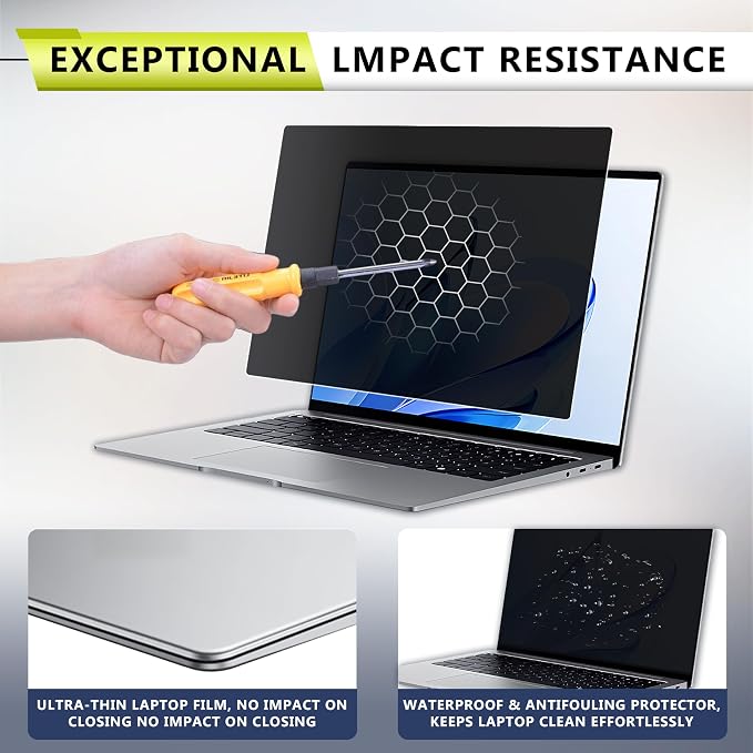 11.6 Inch Laptop Privacy Screen Protector for 16:9 Aspect laptop，11.6" Anti Glare Blue Light Filter Security Shield Compatible with Lenovo Hp Dell Acer Asus Thinkpad Envy Xps with Camera Cover
