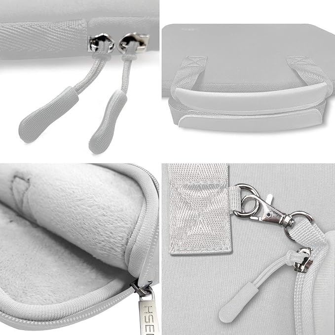Hseok Laptop Sleeve 13.3-14 inch Case with Small Pouch, Neoprene Computer Bag Compatible with MacBook Neo/Pro 14 M5/M4/M3/M2/M1, Mac Air/Pro 13.3, XPS 14 and Most 13-14 inch Notebooks,L02G03