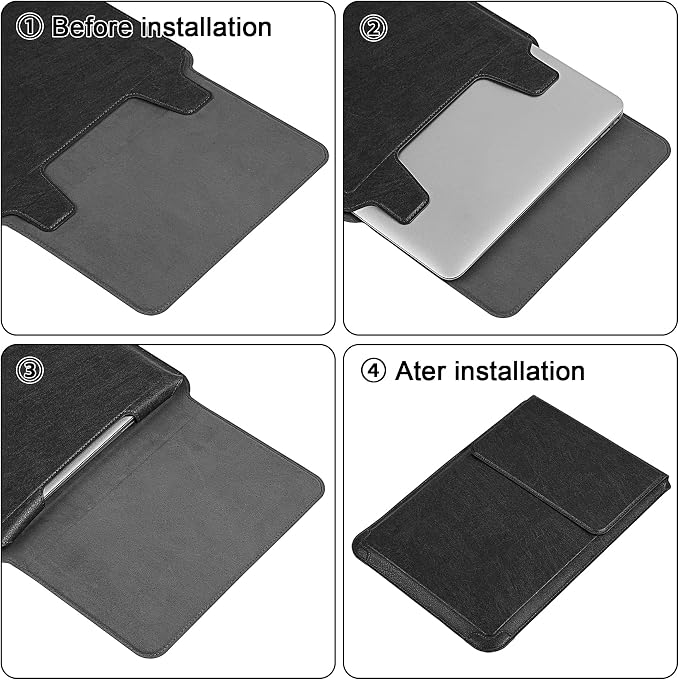 HoYiXi 13.3 Inch Laptop Sleeve Case with Stand - Compatible with MacBook Neo 2026/MacBook Air/Pro 13 (M4/M3/M2/M1 2020-2025), Surface Pro 8 2021, iPad Pro 12.9 & 13-13.3" Dell Acer Laptops,Black