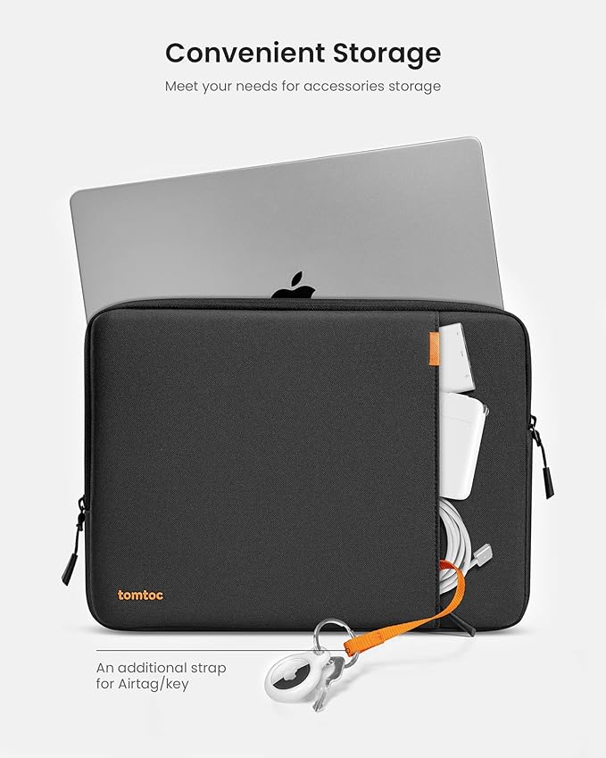 tomtoc 360 Protective Laptop Sleeve Set for 14-inch MacBook Pro M5 Pro/Max (2026) A3426 A3427 A3434 M4/M3/M2/M1 A3112 A3401 A3185, Water-Resistant Lapop Case Bag with Accessory Pouch for Dell XPS 14
