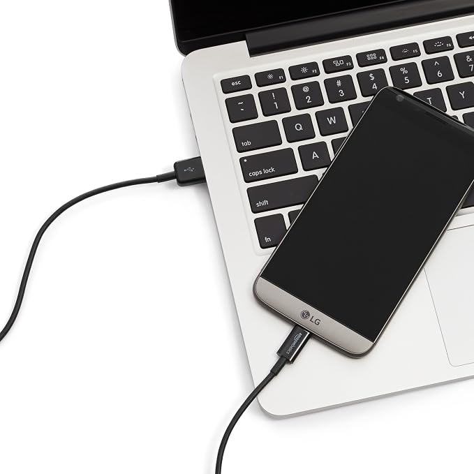 Amazon Basics 5-Pack USB-C to USB-A 2.0 Fast Charging Cable, 480Mbps Speed, USB-IF Certified, for Apple iPhone 16/15, iPad, Samsung Galaxy, Laptops, 6 Foot, Black