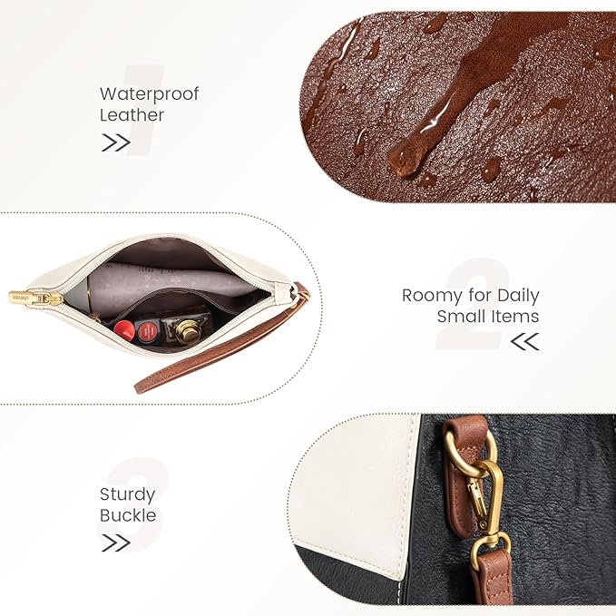 LOVEVOOK Laptop Bag for Women, 15.6 Inch Laptop Tote Bag, Vintage Leather Work Bags for Women, Waterproof Computer bag with Clutch Purse, Large Capacity Briefcase, Business Office Bag | Two-piece set