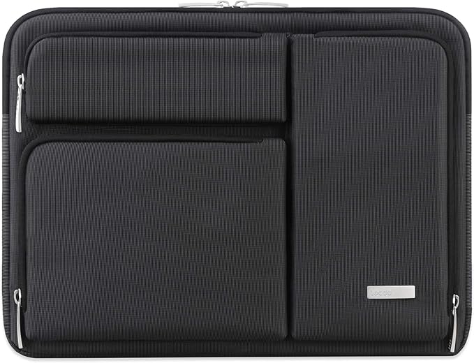 Lacdo 360° Protective Laptop Sleeve Case for 16 inch MacBook Pro M5 Pro/Max A3428 A3429 (2026), M4/M3/M2/M1 A3403 A3186 A2991 A2780 A2485 A2141, 15 inch Surface Laptop 7/6/5/4/3 Computer Bag, Black