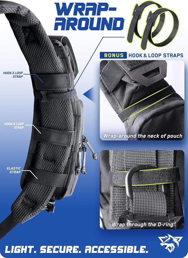 WYNEX Molle Backpack Accessories Pouch of Curve Design Version, Tactical Backpack Strap Pouch Hiking Backpack Attachment Pack