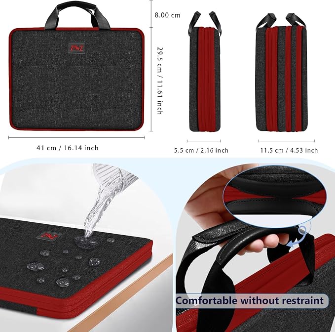 ZINZ Expandable Laptop Case 15.6 Inch Sleeve, Protective Carrying Case Compatible with MacBook Neo 16", MacBook Pro 16"/15.4", Dell XPS 16" and Most 15" 15.6" 16" Notebook，B01RD01