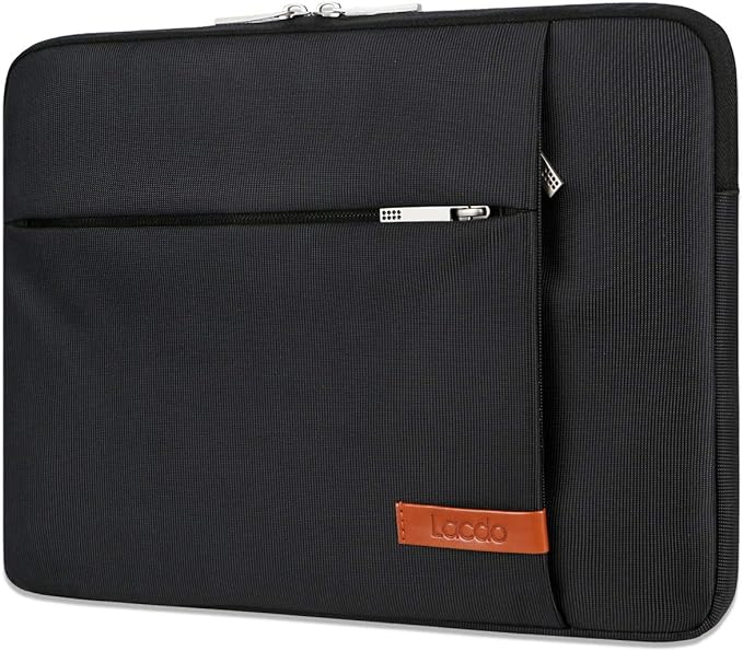 Lacdo Laptop Sleeve Case for 15 inch New MacBook Air M5/A3448 (2026), M4 A3241 2025, M3 A3114, M2 A2941 2024-2023, 15 inch MacBook Pro A1990 A1707 Computer Case Bag with Accessory Pocket, Black