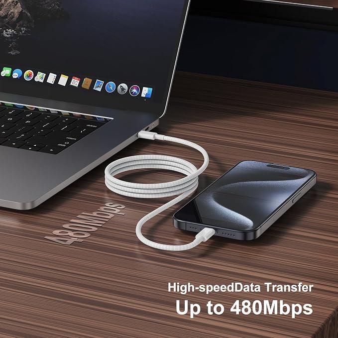 Long USB C to C Fast Charger Cable 10ft,60W Type C to C Fast Charging Cord for Apple iPhone 17 Pro Max/17 Air/16 Pro/15 Plus/MacBook Pro 2021/2020/2019/2018,iPad 12.9/11 inch/Mini/Air 5/Samsung Galaxy