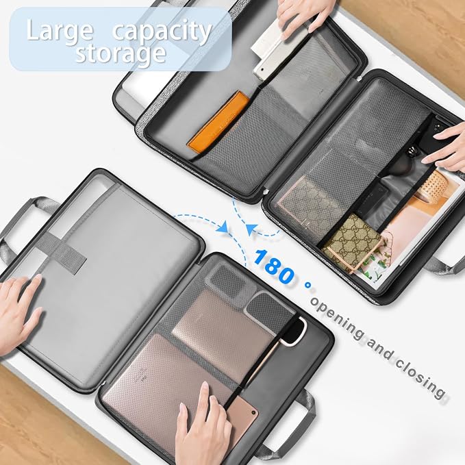 ZINZ Expandable Laptop Case 15.6 Inch Sleeve, Protective Carrying Case Compatible with MacBook Neo 16", MacBook Pro 16"/15.4", Dell XPS 16" and Most 15" 15.6" 16" Notebook，G01BK01